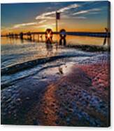 Higgins Lake Maplehurst Dock Sunflare Canvas Print