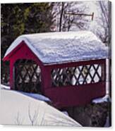 High Mowing Farm Covered Bridge Canvas Print