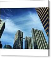 High Rise Buildings On Brickell, Miami Canvas Print