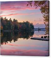 Highland Lake Autumn Sunset Canvas Print