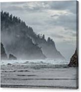 Hills And Mist At Proposal Rock 2 Canvas Print