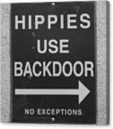 Hippies Use Backdoor Canvas Print