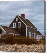 Holiday Wreath On The Lighthouse Canvas Print