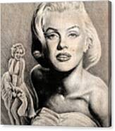 Hollywood Greats Marilyn Monroe Canvas Print