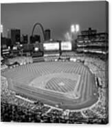 Home Field Advantage - Saint Louis Busch Stadium - Monochrome Canvas Print