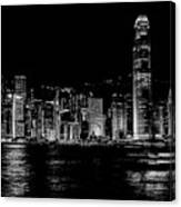 Hong Kong By Night Canvas Print