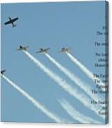 Honor Flight- Missing Man Formation Canvas Print