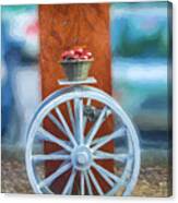 Horse And Carriage With Apples Canvas Print