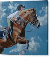 Horse Jumper Canvas Print