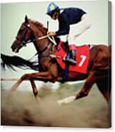 Horse Race - Motion Blurred Art Photography Canvas Print