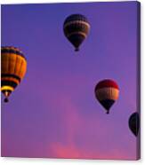 Hot Air Balloons Floating Over Egypt Canvas Print