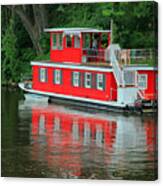 Houseboat On The Mississippi River Canvas Print