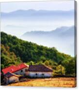 Houses In Ozeka, In Aiara Valley Canvas Print