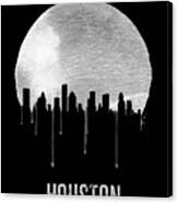 Houston Skyline Black Canvas Print