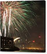 Hudson River Fireworks I Canvas Print