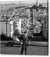 Humphrey Bogart Film Noir Dark Passage Telegraph Hill And Coit Tower San Francisco 1947 Canvas Print
