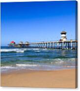 Huntington Beach Pier In Orange County California Canvas Print