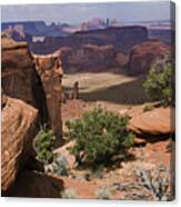 Hunt's Mesa And Monument Valley Canvas Print