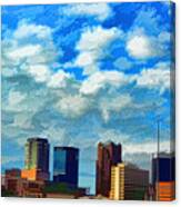 Huntsville Alabama Skyline Abstract Art Canvas Print