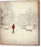 Hurrying Home Canvas Print