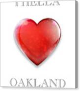 I Hella Love Oakland Ruby Red Heart Transparent Png Canvas Print