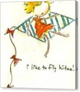 I Like To Fly Kites Canvas Print