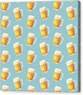 Ice Cold Beer Pattern Canvas Print