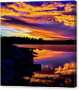 Icy Sunset Canvas Print
