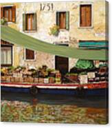 Il Mercato Galleggiante A Venezia Canvas Print