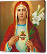 Immaculate Heart Of Mary Canvas Print