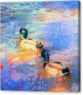Impressionist Ducks Canvas Print