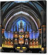 Inside Of Notre Dame Basilica, Montreal Canvas Print