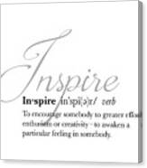 Inspire Definition Canvas Print