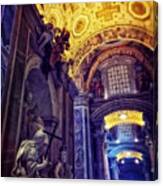 Interior Of St Peter's Basilica Canvas Print