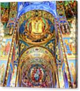Interior Of The Church Of The Savior On Spilled Blood Canvas Print