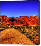 Into The Calico Basin Early Morning Canvas Print