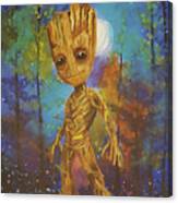 I Am Groot Guardians of the Galaxy Cute Baby Groot Fine Art Mini-Canvas  Portrait