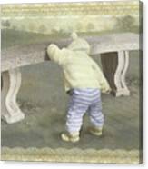 Is Bunny Under The Bench? Canvas Print