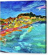 Italian Riviera Coastline Ocean View Canvas Print