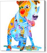 Jack Russell Terrier Colorful Painting Canvas Print