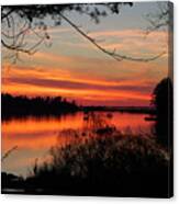 James River Fiery Sunset I Canvas Print