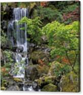 Japanese Garden Waterfall Canvas Print