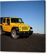 Jeep Rubicon In The Cinders Canvas Print
