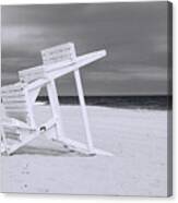 Jersey Shore 2 - B And W Canvas Print