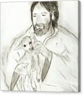 Jesus Holding Lamb Canvas Print