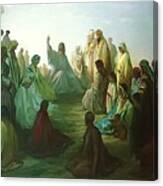 Jesus Preaching The Sermon Canvas Print