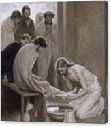 Jesus Washing The Feet Of His Disciples Canvas Print