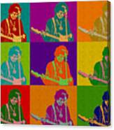 Jimi Hendrix In The Style Of Andy Warhol Canvas Print
