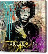 Jimi Hendrix #purple Haze On Dictionary Canvas Print