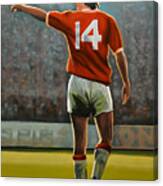 Johan Cruyff Oranje Nr 14 Canvas Print